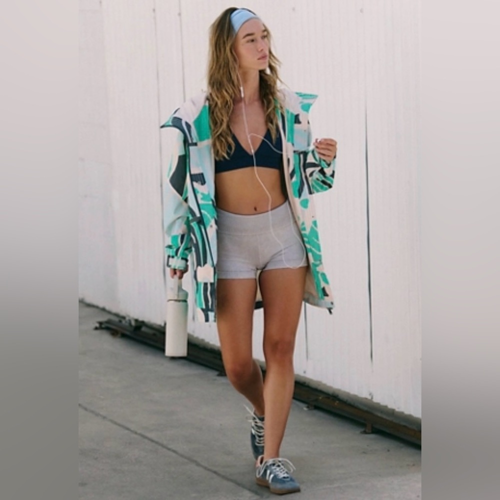 Free People Singin' In The Rain Printed Packable Jacket